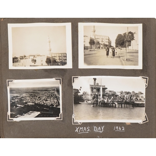 784 - British military World War II RAF photograph album relating to Harvey C Hume Craft Section RAF Port-... 