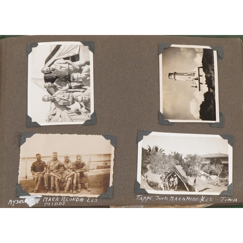 784 - British military World War II RAF photograph album relating to Harvey C Hume Craft Section RAF Port-... 