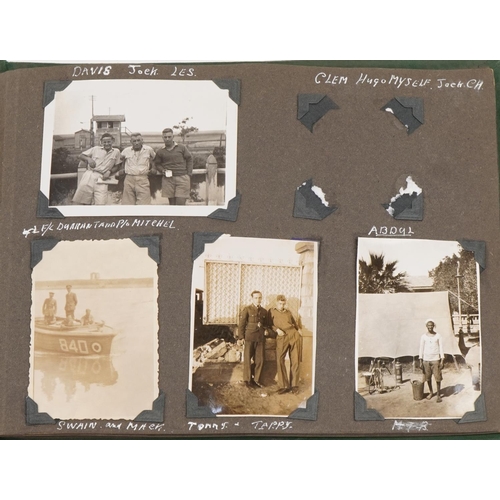 784 - British military World War II RAF photograph album relating to Harvey C Hume Craft Section RAF Port-... 