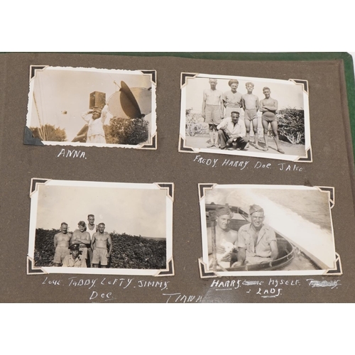 784 - British military World War II RAF photograph album relating to Harvey C Hume Craft Section RAF Port-... 