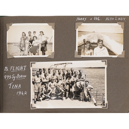 784 - British military World War II RAF photograph album relating to Harvey C Hume Craft Section RAF Port-... 