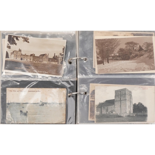 815 - Topographical and social history postcards arranged in an album, some local interest including Kenti... 