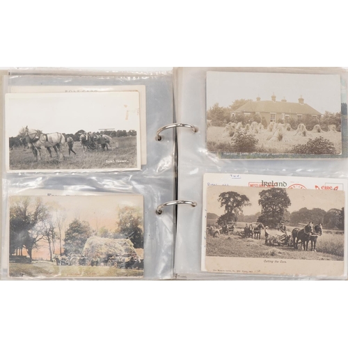 815 - Topographical and social history postcards arranged in an album, some local interest including Kenti... 