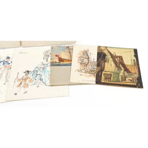818 - Two shipping interest Cunard RMS Queen Elizabeth voyage booklets and related ephemera