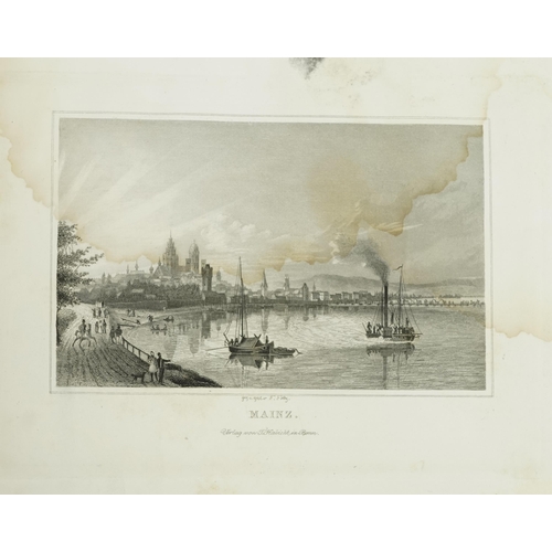 821 - Der Rhein Von Mainz Bis Dusseldorf, hardback book Views Picturesque of the The Rhine between Mayence... 