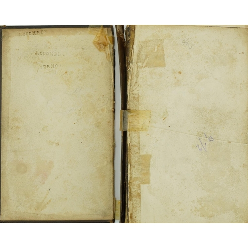 789 - Crosby's Improved Edition, The English Physician by Dr Parkins, early 19th century leather bound har... 
