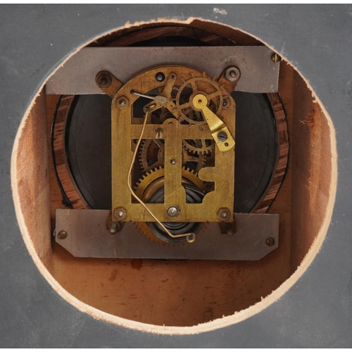 1896 - Three 19th century mantle clocks and an ornate case, the clocks comprising a gilt metal example surm... 