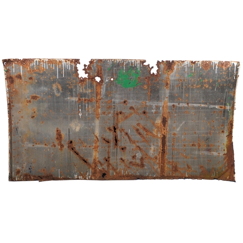 836 - Unusually large vintage Oxo Concentrated Beef Cubes enamel advertising sign, 230cm x 122cm