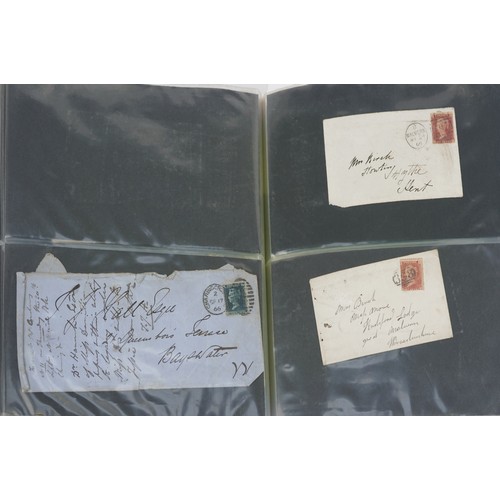 787 - Collection of Victorian and later postal history and covers including Penny Red and Two penny Blue e... 