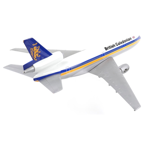 837 - Aviation interest British Caledonian scale model aeroplane by Space Models, 100cm in length