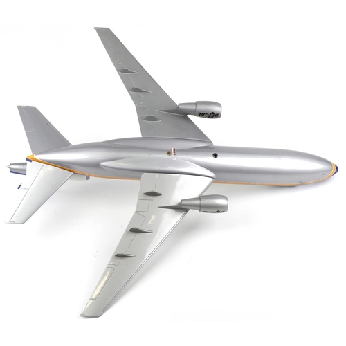837 - Aviation interest British Caledonian scale model aeroplane by Space Models, 100cm in length