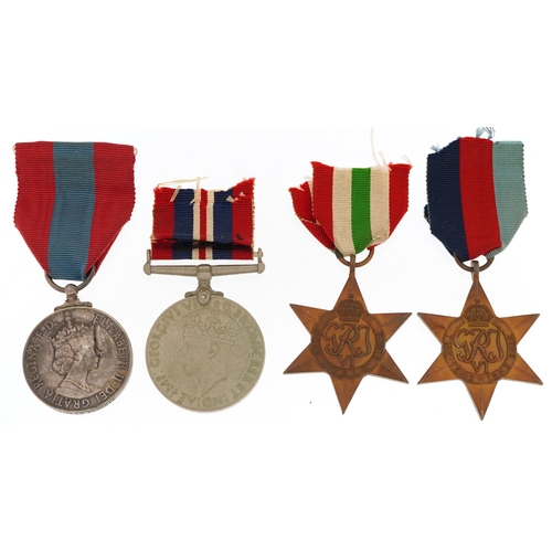 1231 - Two British military World War II medals and Elizabeth II Imperial Service medal awarded to Charles ... 