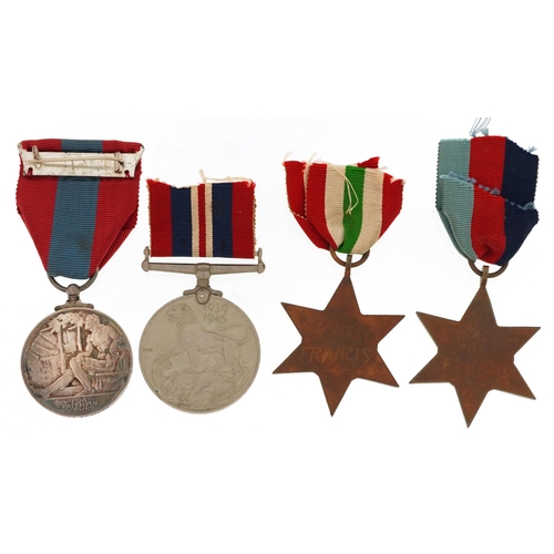 1231 - Two British military World War II medals and Elizabeth II Imperial Service medal awarded to Charles ... 