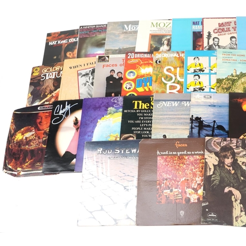 922 - Vinyl LP records including Rod Stewart, Bonnie Tyler, Gerry and the Pacemakers, Nat King Cole and St... 