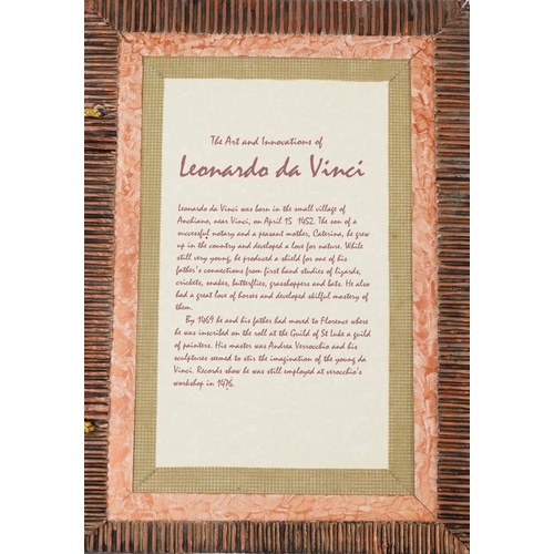 799 - Leonardo da Vinci scrapbook with drawings and annotations, 44.5cm x 33cm