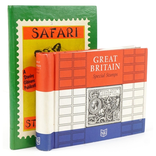 813 - British and world stamps arranged in two albums including Mauritius, some reproduction