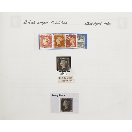 813 - British and world stamps arranged in two albums including Mauritius, some reproduction