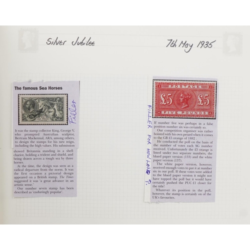 813 - British and world stamps arranged in two albums including Mauritius, some reproduction