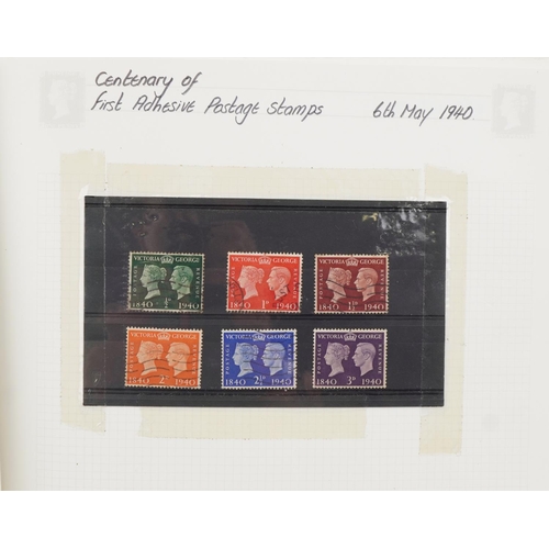 813 - British and world stamps arranged in two albums including Mauritius, some reproduction