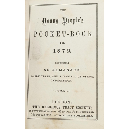 822 - Victorian 1872 Young People's Pocket Book published London The Religious Tract Society