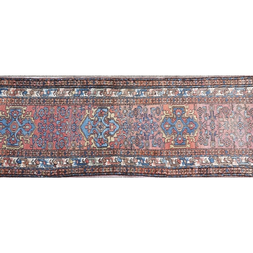 1005 - Rectangular Turkish carpet runner having a geometric design, 490cm x 90cm