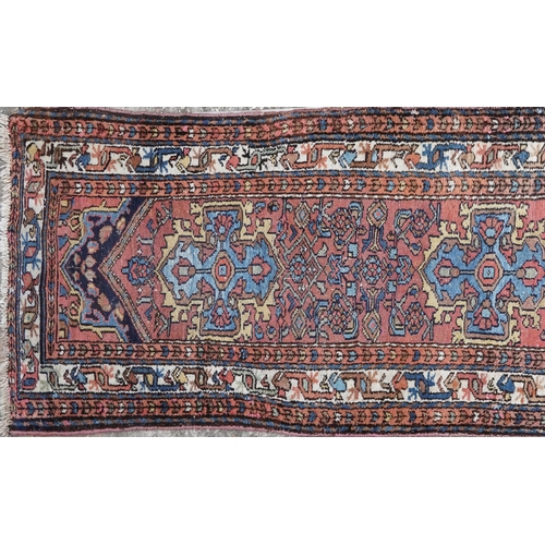 1005 - Rectangular Turkish carpet runner having a geometric design, 490cm x 90cm