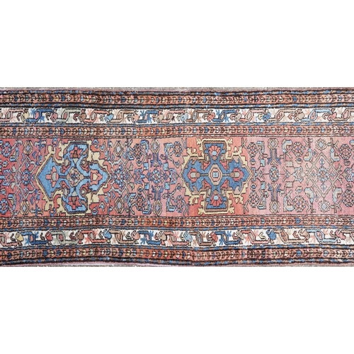 1005 - Rectangular Turkish carpet runner having a geometric design, 490cm x 90cm