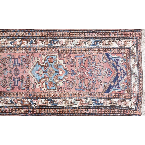 1005 - Rectangular Turkish carpet runner having a geometric design, 490cm x 90cm