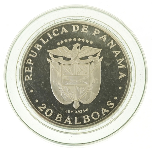 687 - The Republic of Panama 1974 silver twenty Balboas