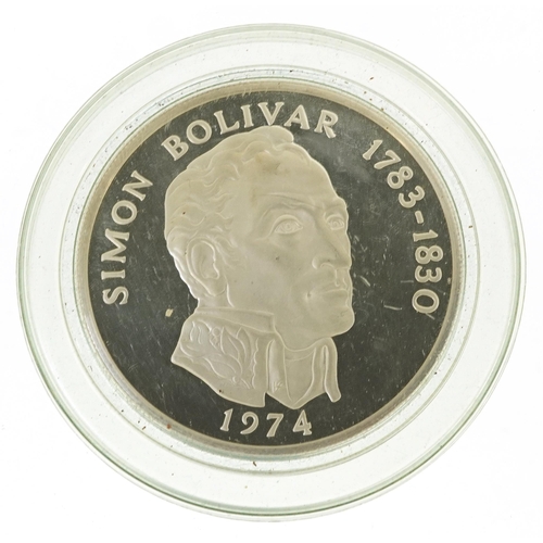 687 - The Republic of Panama 1974 silver twenty Balboas