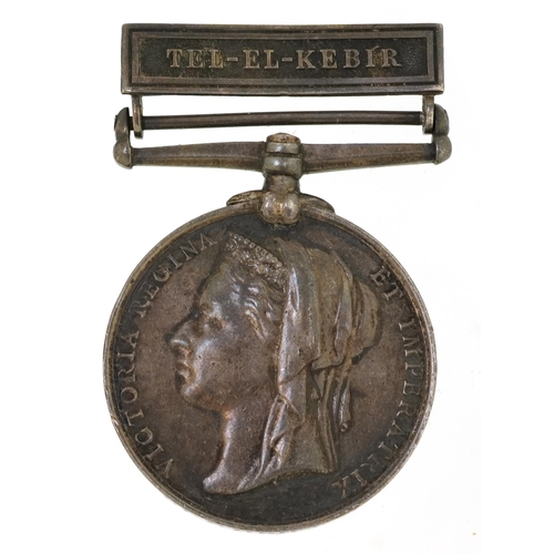 1221 - Victorian British military 1882 Egypt medal with Tel-El-Kebir bar awarded to 4730PTE.G.BURROWS.A.H.C