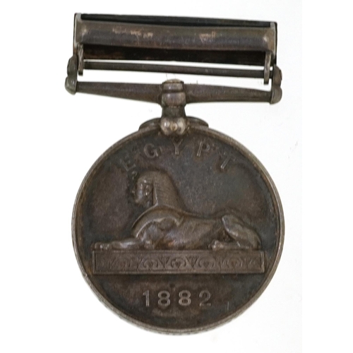 Victorian British military 1882 Egypt medal with Tel-El-Kebir bar ...