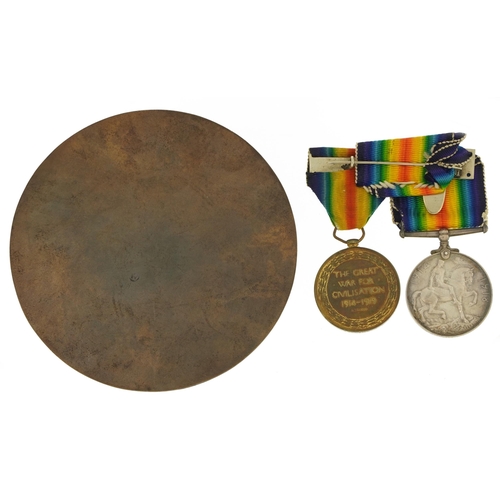 1236 - British military World War I militaria comprising Victory medal awarded to 532342SPR.E.CHANDLER.R.E.... 