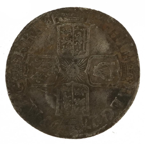 698 - Queen Anne 1711 silver shilling, third bust