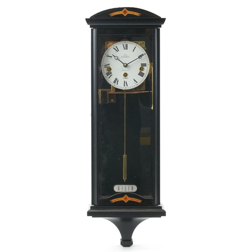 2 - The William Forbes Windermere Viennese Regulator ebony and burr wood wall clock striking on eight ro... 