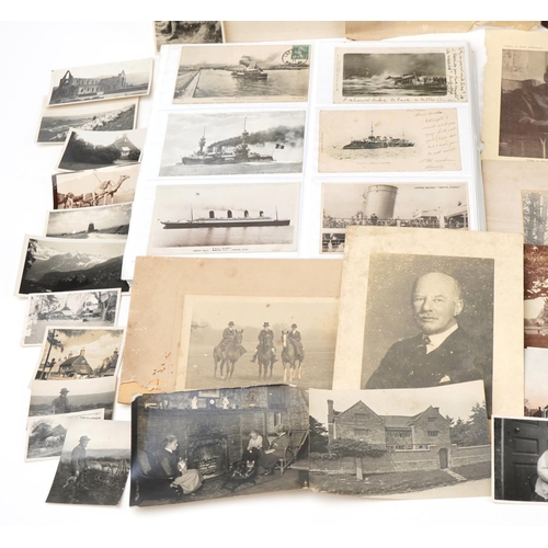 775 - Collection of early 20th century and later ephemera including postcards of ships, soldiers in unifor... 