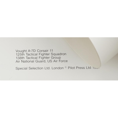 843 - Twenty four military interest aviation prints including Prowler, MIG 23, F-16 A and F-15A Eagle