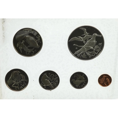 773 - First Coinage of The British Virgin Islands proof set with fitted case minted at Franklin Mint