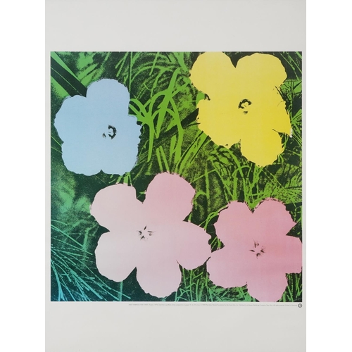 644 - After Andy Warhol - Flowers, print in colour published by T E Neues Publishing Company New York, fra... 