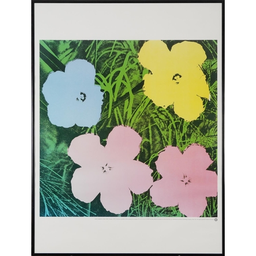 644 - After Andy Warhol - Flowers, print in colour published by T E Neues Publishing Company New York, fra... 