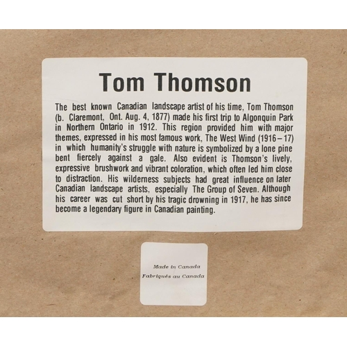 645 - Tom Thomson - Northern river, pencil signed print, limited edition 1445/1995 with wax seal, mounted,... 