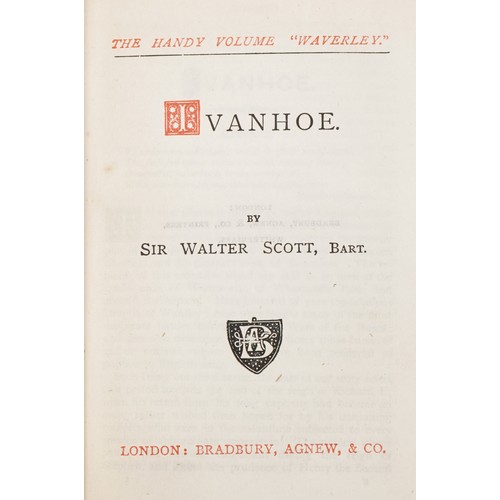 793 - The complete set Handy Volume 'Waverley' by Sir Walter Scott, London published Bradbury Agnew & Co m... 