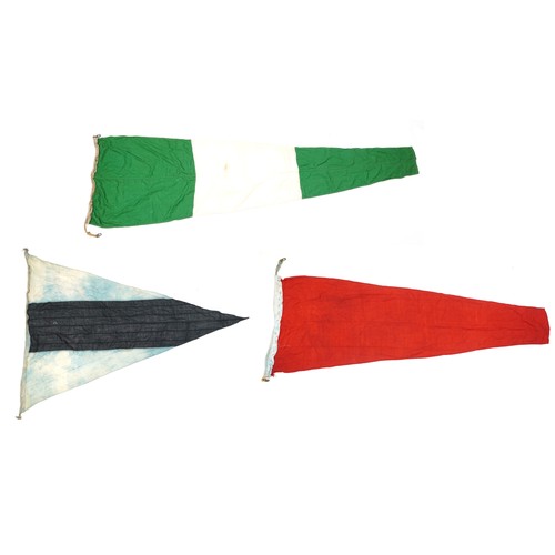 1241 - Three military interest flags, the largest 275cm