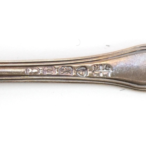 52 - Morris & Michael Emmanuel, set of six George IV silver teaspoons, London 1828, 15cm in length, 219.4... 