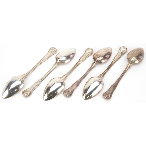 144 - Chawner & Co, set of six Victorian silver tablespoons, London 1876, 23cm in length, 611.8g