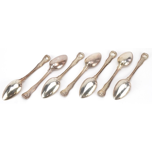 145 - Chawner & Co, seven matching Victorian silver spoons, London 1876, 18cm in length, 483.2g