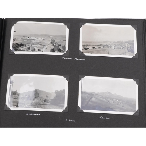 774 - Assorted photographs including Victorian cabinet cards, autograph book, postcards and silk cigarette... 
