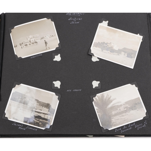 774 - Assorted photographs including Victorian cabinet cards, autograph book, postcards and silk cigarette... 