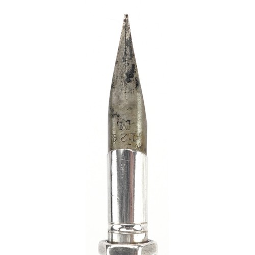 362 - Victorian unmarked silver Sampson Mordan & Co propelling pencil, 9cm in length when closed