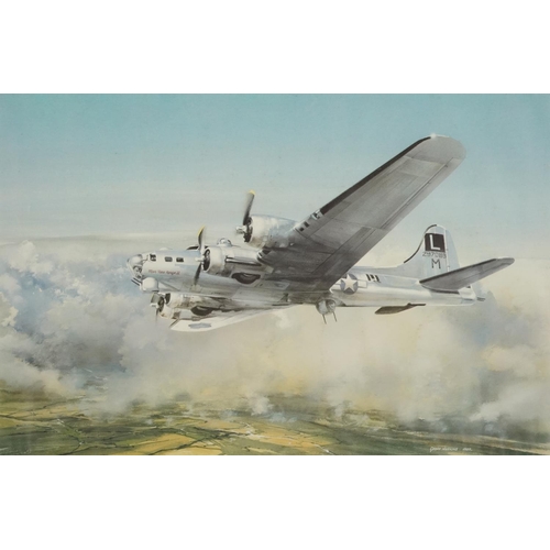 731 - Geoff Nutkins 1982 - B-17G Bomber, military interest pencil signed print in colour, limited edition ... 